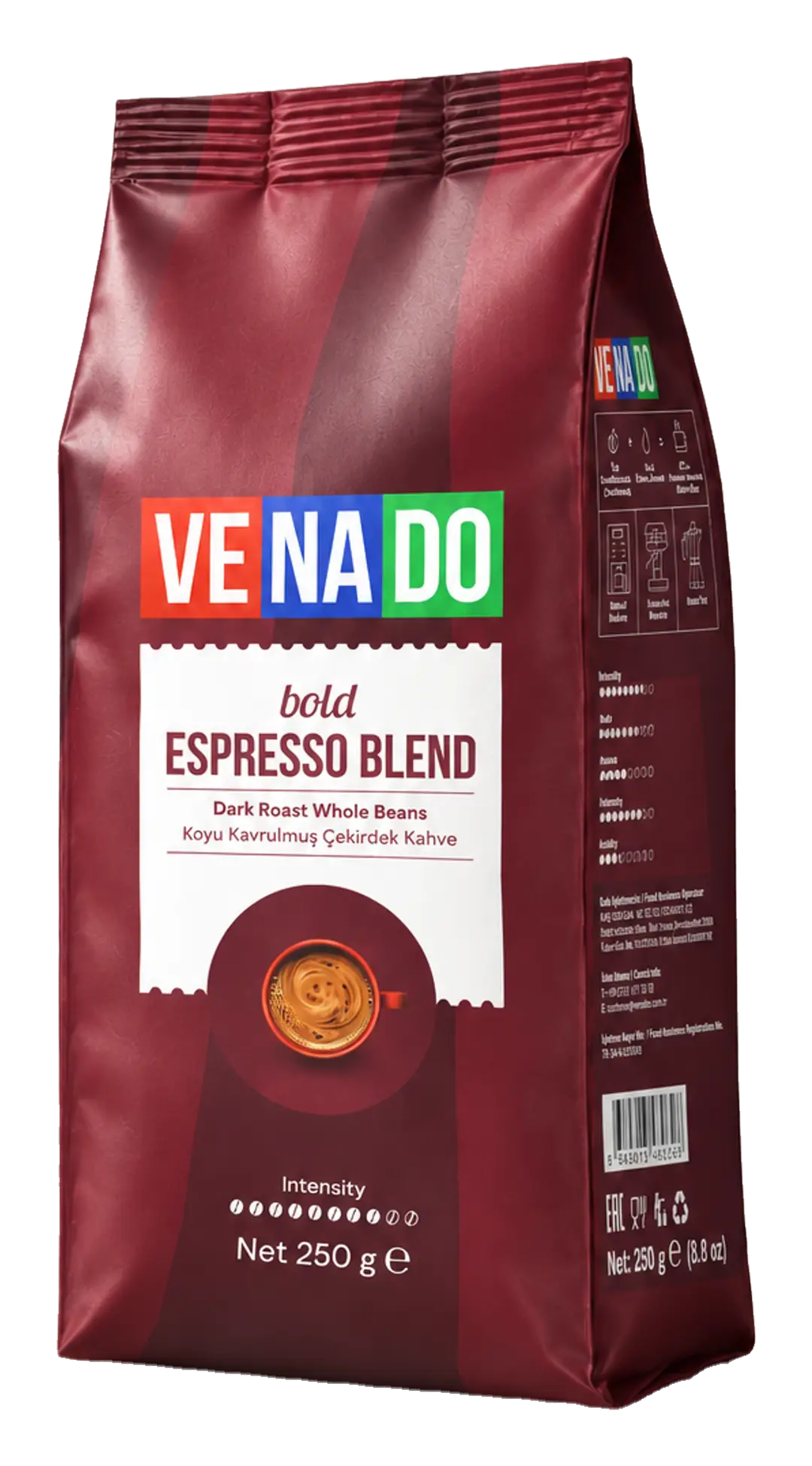 Venado Bold Espresso Blend, 250 g · Çekirdek